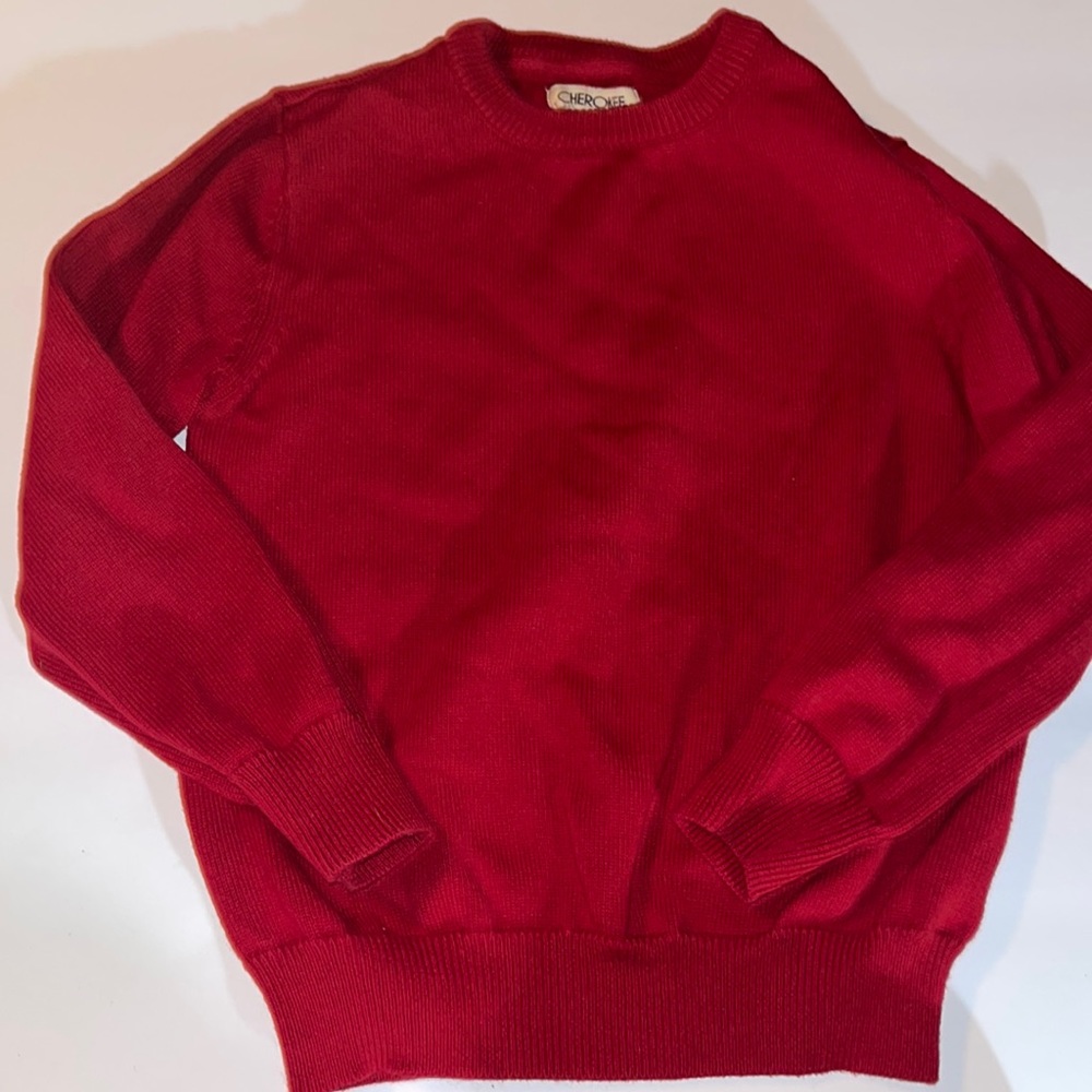 Cherokee Boys size 6/7 red pullover sweater
